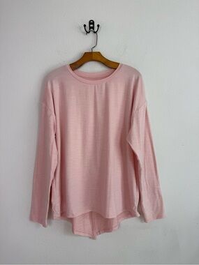 AB by Addison Bay Pink Tie Back Long Sleeve Top Soft Women’s Large